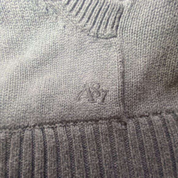 Aeropostale Gray Full-Zip Cardigan Sweater Ribbed Hem Cuffs Warm Preppy - Picture 5 of 10